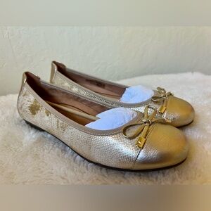 Vionic Gold Ballet Flats